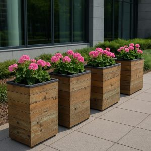 Ahşap Dış Mekân Dikdörtgen Saksı – “FloraWood” - Görsel 11